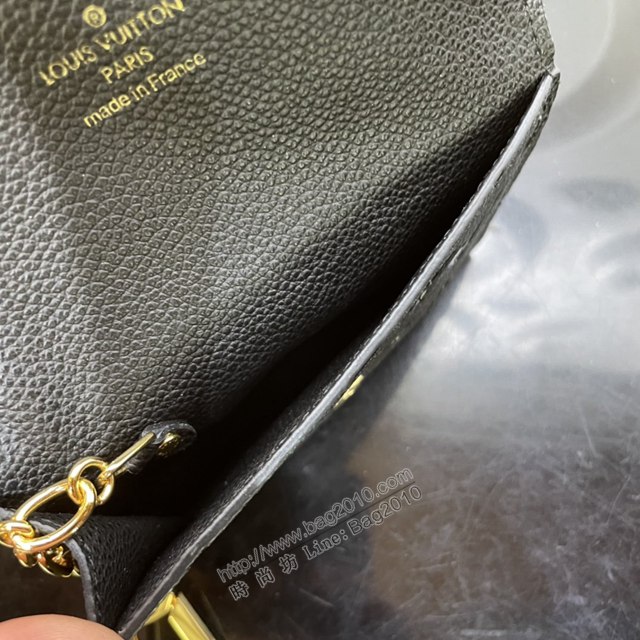 LV專櫃新款錢包 路易威登Monogram Empreinte皮革零錢包 M60633 LV黑色鑰匙包  ydh4420